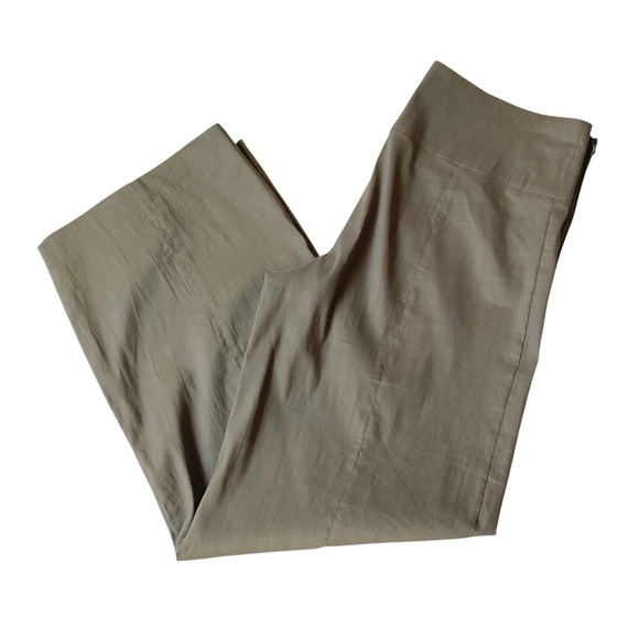 Sarah Pacini Maité Stretch Linen Wide Leg Pants Size 4 / US 12/14 - Picture 4 of 9